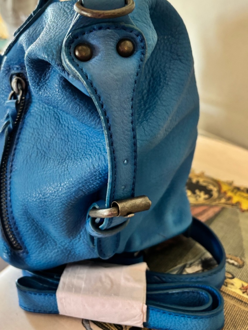 We The Free Baby Emerson Tote Bag - Aqua Blue  - NWT- Free People - Picture 4 of 12